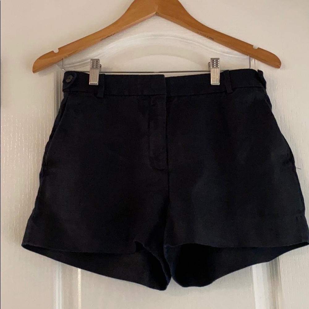 J. Crew black linen shorts